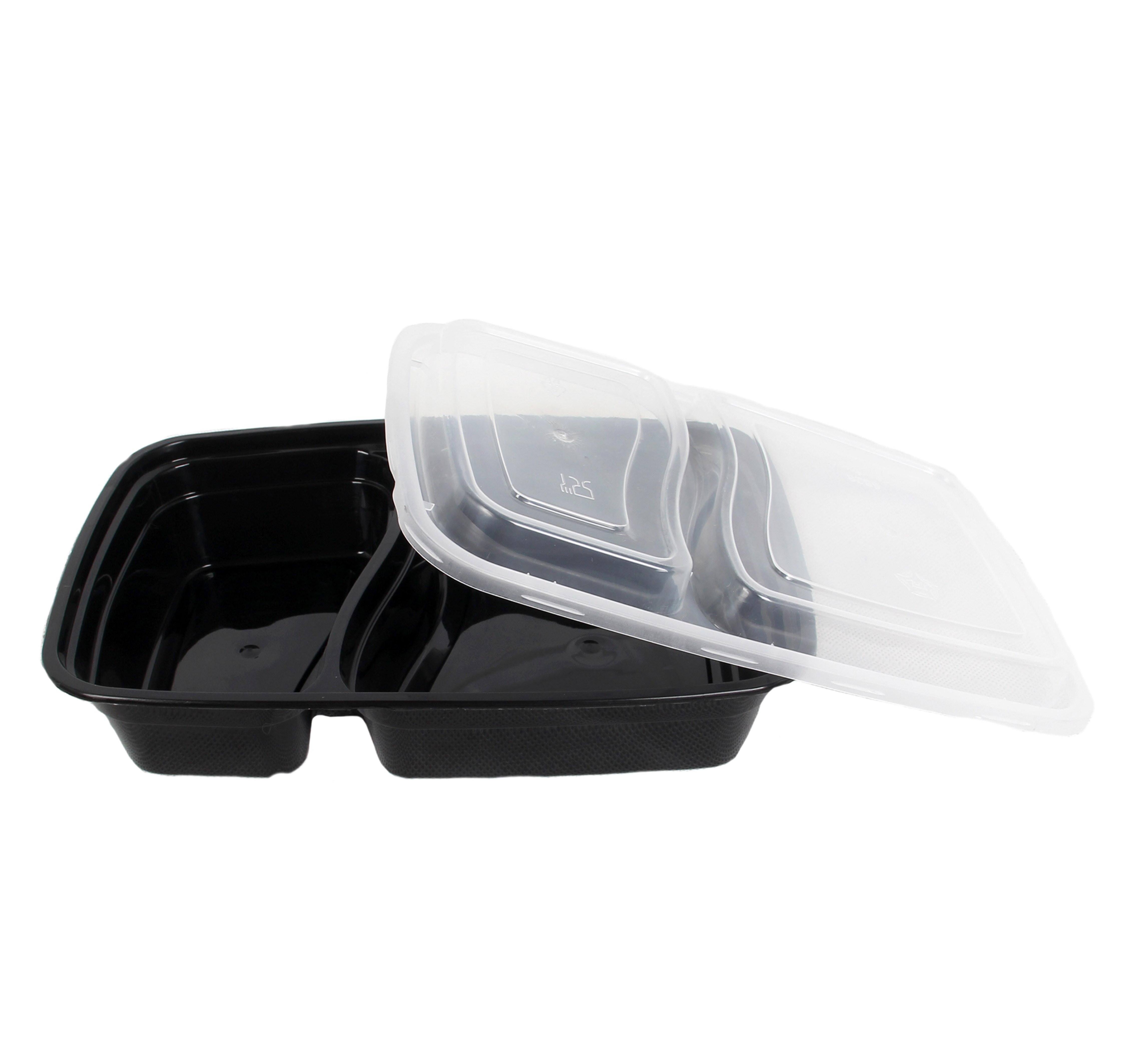 American round rectangular 1000ml disposable meal kit takeaway package box transparent black lunch box Xinjiang