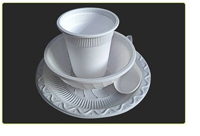 Xinjiang disposable eco-friendly tableware Four sets of hotels with cup bowls and sauces with degradable food grade independent packaging