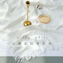 ins white photo background cloth medecchia gourmet food beauty makeup baby photo shoot props table cloth blanket decoration hem