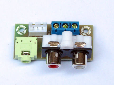 Audio input-output switching wiring lead plate rca lotus 3 5mm plug socket pcb wiring terminal