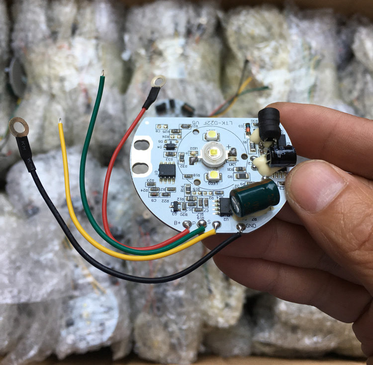 LED Headlights Light Plate Bright Patch Light Pearl Aluminum Base Plate Heat Dissipation Good Two-Gear Brightness Diy Table Light Night Bulb