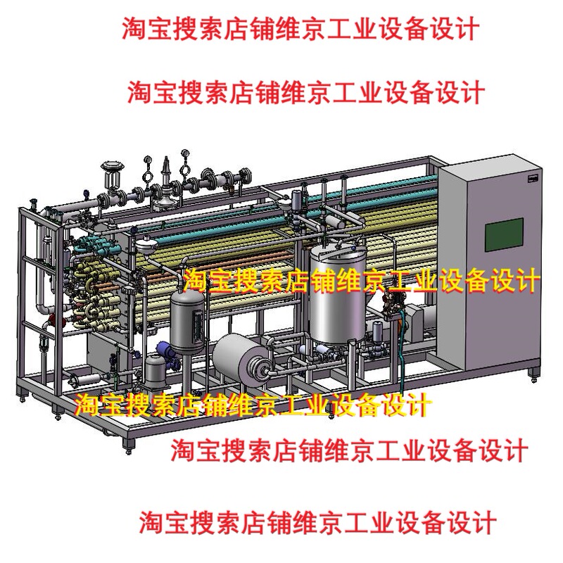 Tube-Type Uht Sterilizer Drawings, Beverage Milk Juice Sterilizer Drawings, 2t Tube-Type Sterilizer Drawings 3D Tube-Type Uht Sterilizer Drawings, Beverage Milk Juice Sterilizer Drawings, 2t Tube-Type Sterilizer Drawings 3D