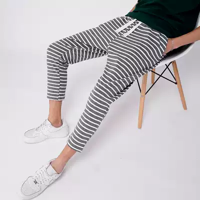 Pine Forest Volcano recommends new products, original design, casual stripes, legs, men's cotton pro-service, cool and lazy pants