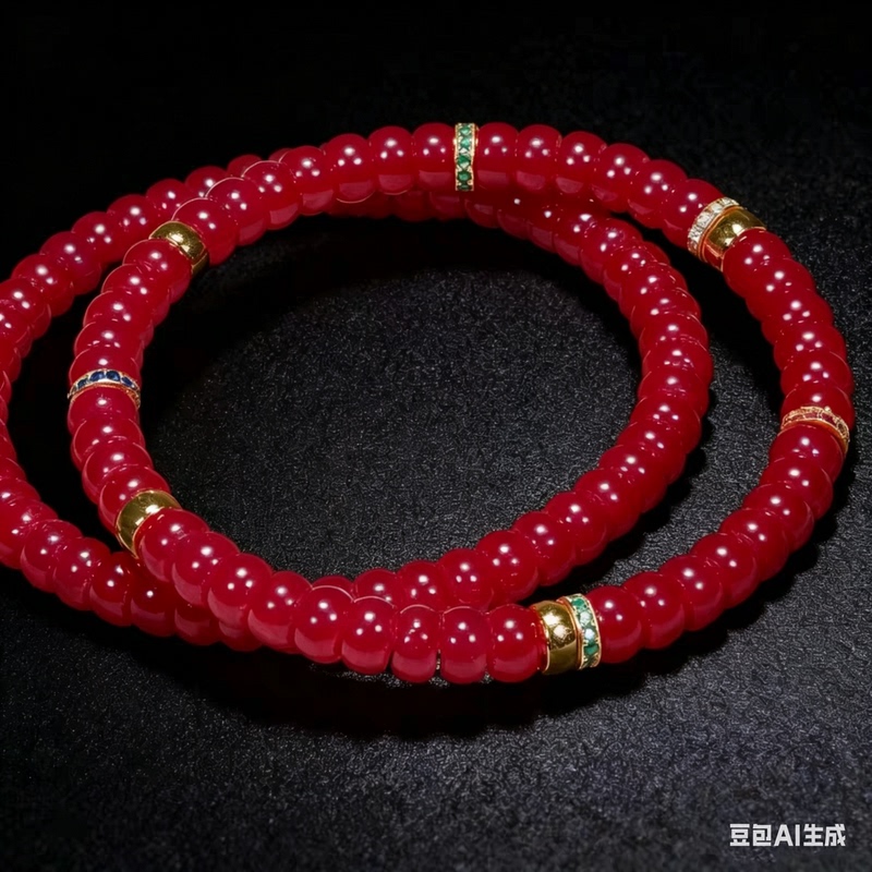 Cultivated Ruby Bracelet, Light Luxury and Versatile Bracelet, High-End Gift for Women, Red Bracelet for the Year of Birth Cultivated Ruby Bracelet, Light Luxury and Versatile Bracelet, High-End Gift for Women, Red Bracelet for the Year of Birth