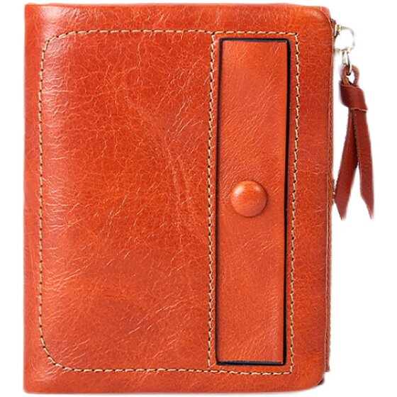 真皮短款男士钱包2021新款头层油蜡牛皮复古钱夹竖款防盗刷两三折