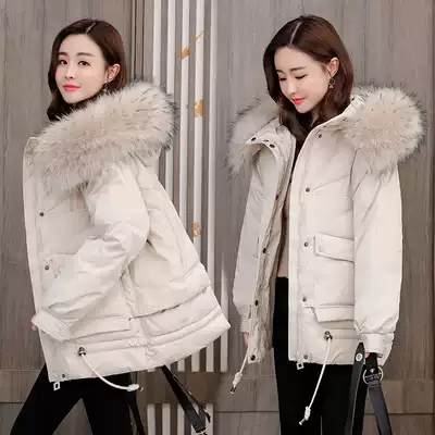 Winter new down cotton clothes Korean version plus fat plus size fat mm cotton clothes women's short thick thin warm jacket