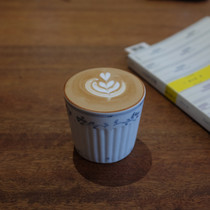 Jingdezhen handmade as green flower ceramic holding coffee cup teacup buckwheat cup pig mouth cup mug