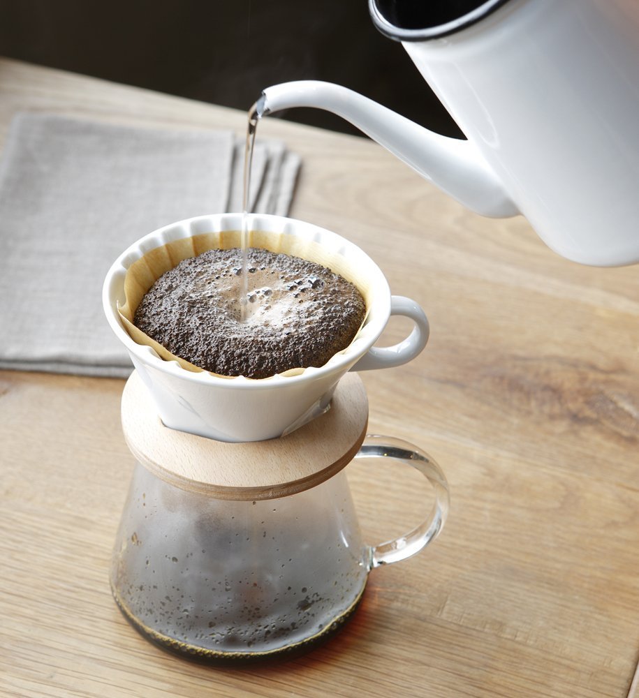 Spot iwaki snowtop hand brewed coffee filter cup sharing pot set Trapezoid cone mixed filter Cup