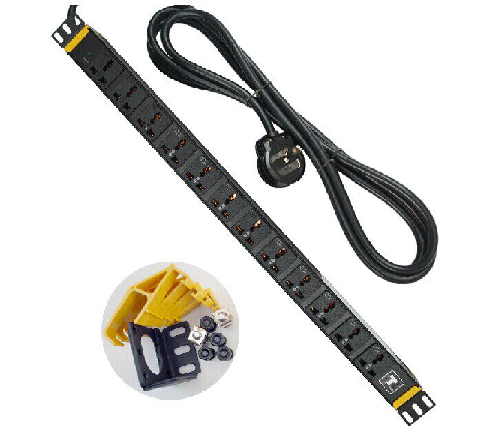 Breakthrough PDU enclosure socket 12 bits 10A international hole three-meter 16A plug 07N01ES-0504 twelve