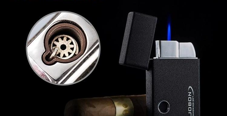 Jobon Zhongbang bơm hơi gió nhẹ bật lửa mở lạ lạ sáng tạo xì gà cá tính bật lửa zippo