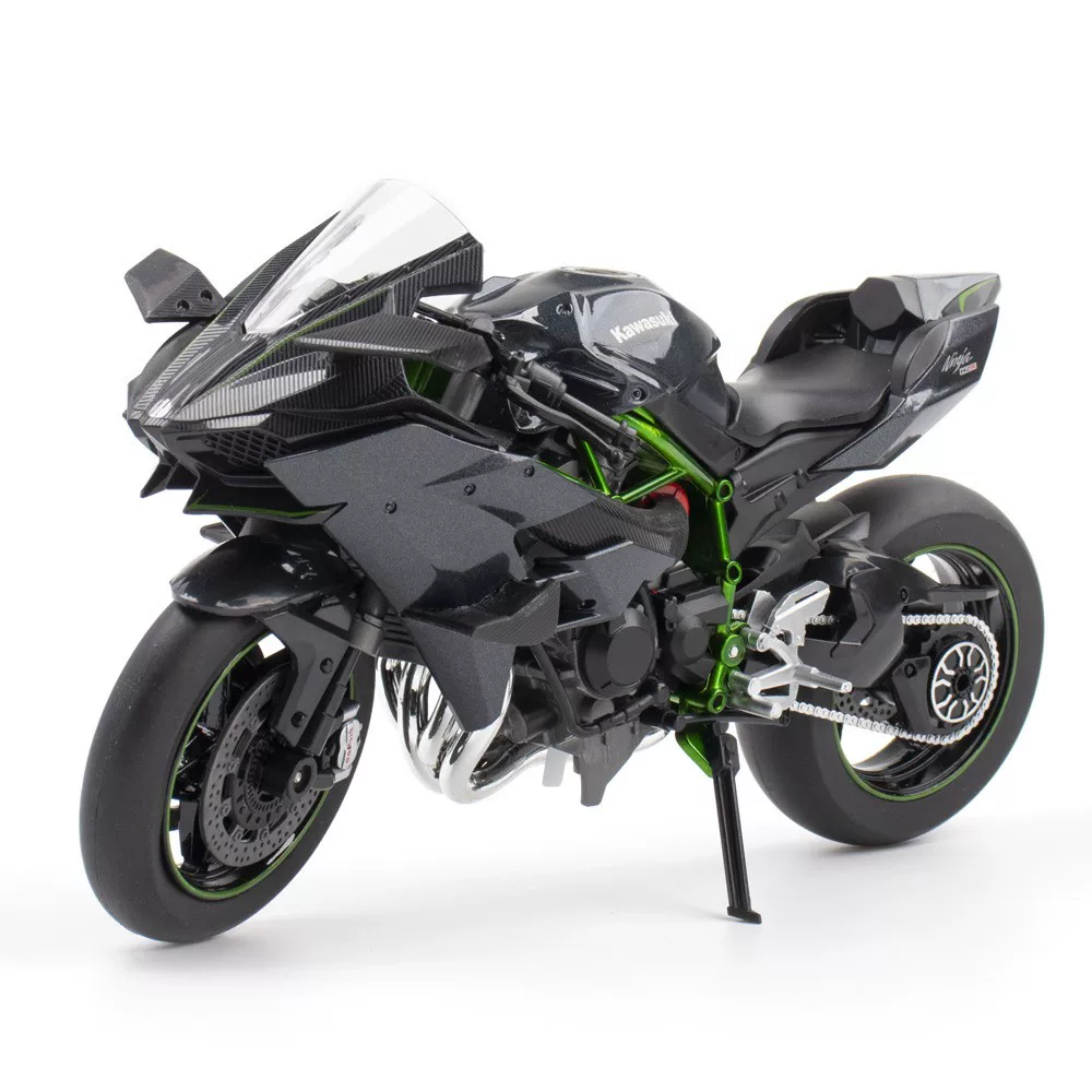 Kawasaki, реалистичная модель автомобиля с подсветкой, масштаб 1:9, амортизатор