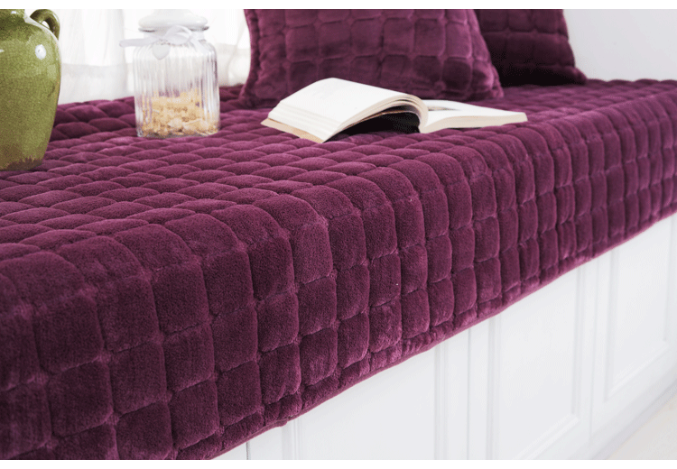 Winter đệm sang trọng cửa sổ bay sill đệm dày flannel kẻ sọc đệm rắn hiện đại nhỏ gọn tùy chỉnh không trượt - Ghế đệm / đệm Sofa bộ đệm ghế phòng khách