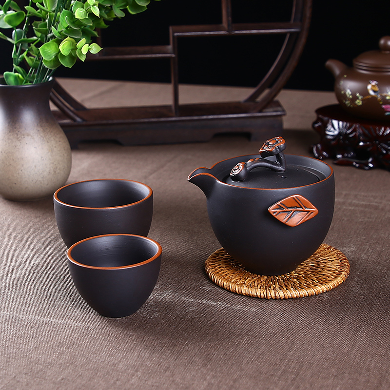 Quick Passenger Cup Tea Tea Set Single Purple Sand Express Guest Cup Home Ceramic Kung Fu Small Tea Tea Office Easy Bubble Teapot