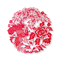 Phoenix Peony Paper Cut Hollow Waterproof Window Sticker