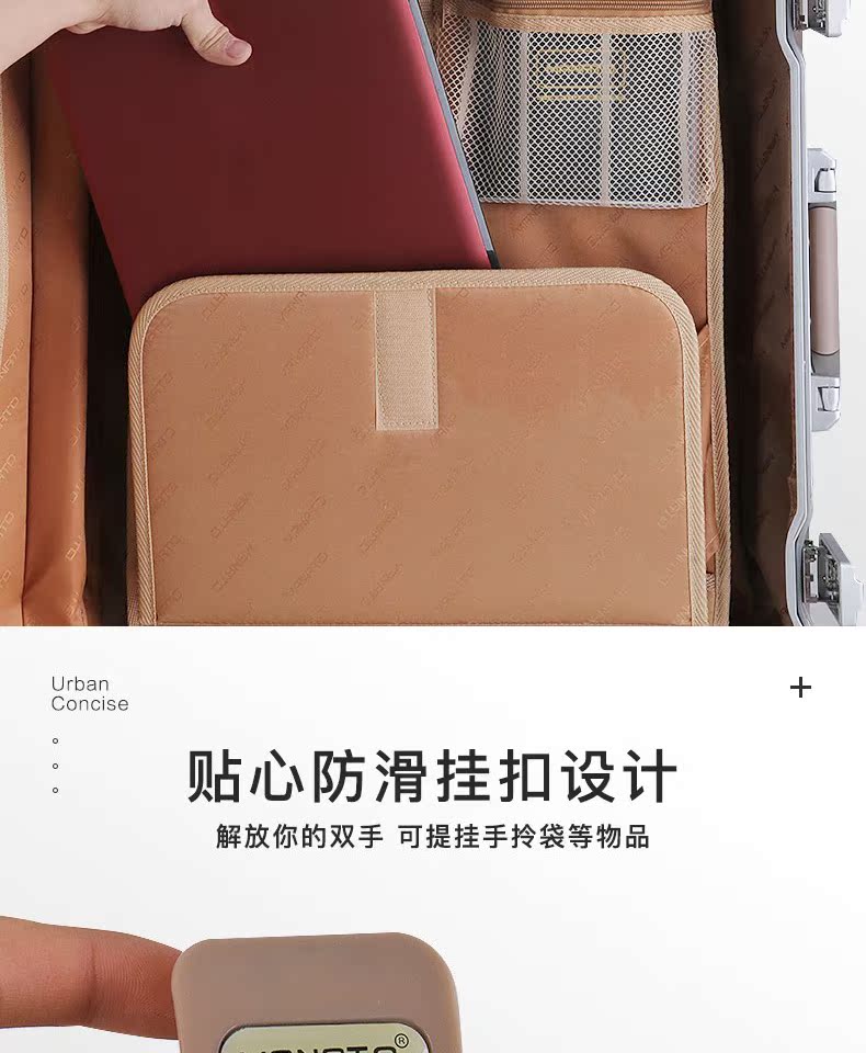Mina cách khung nhôm xe đẩy trường hợp bánh xe hành lý phổ thông nữ vali Đặng khung nam mật khẩu hộp cứng hành lý 21 inch - Va li vali 2 bánh