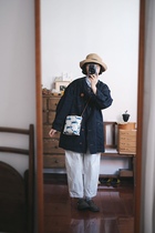 Moumo South Independent Studio All Kawasawa Minsei Dan Running Rabbit Bell Drum Bucket Bag Inclined Backpack Hand Carrying Bag