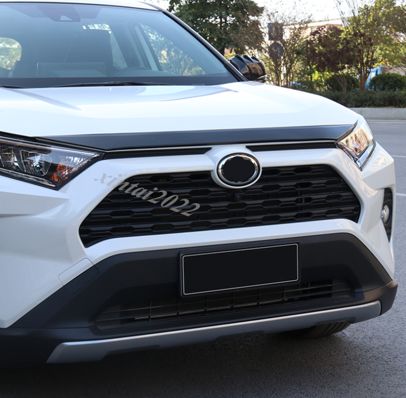 Carbon Fiber Style Front Hood Lid Cover Trim For Toyota RAV4