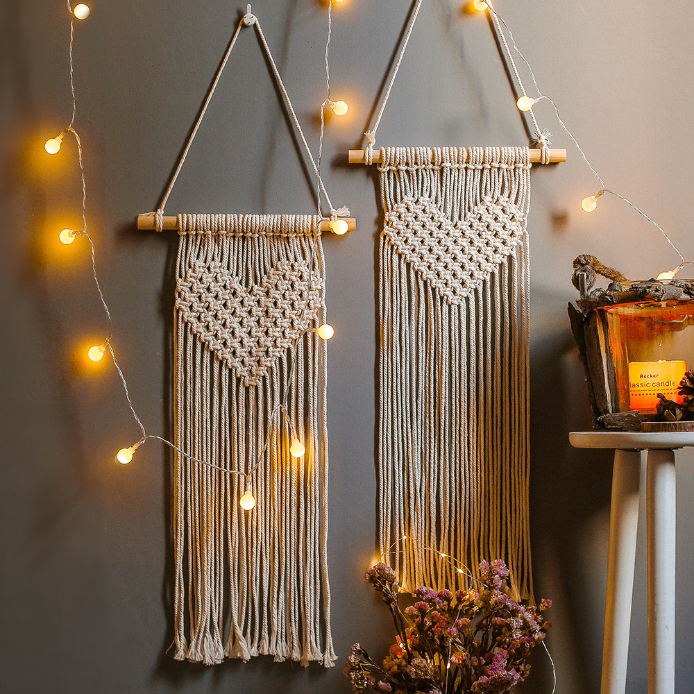 Nordic Style Handmade Original Woven Small Tapestry Cotton Children House Decoration Bohemian Hanging Accessories Wall Hanging