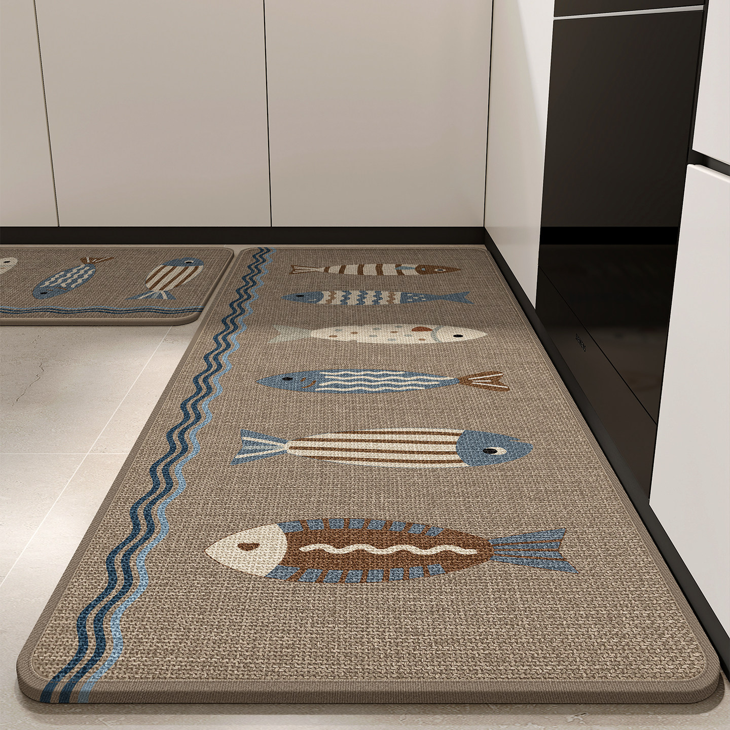 Kitchen floor mats are non-slip, wear-resistant and dirt-resistant