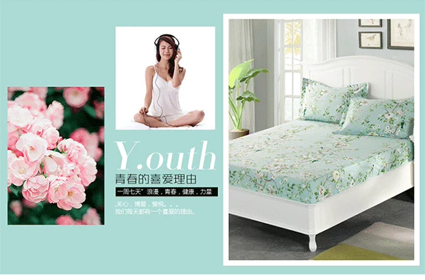 Giường bông Khăn trải giường đơn 1,8 mét khăn trải giường bằng vải bông chống trượt nệm phủ bụi phủ giường xô 1.2 - Trang bị Covers