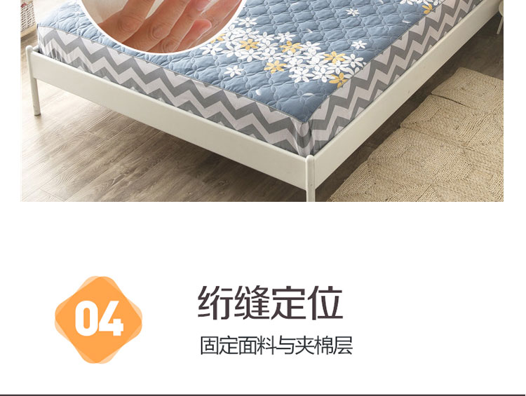 Được trang bị dày bông bông khăn trải giường một mảnh bảo vệ nắp trượt 1.5m1.8m nệm bìa nắp và giường bông Li - Trang bị Covers ga chun trải giường	