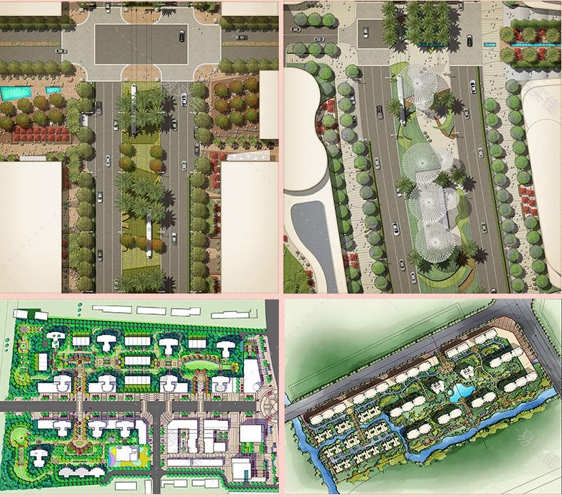 T39 居住区小区规划CAD总平面设计方案户型图景观建筑SU模...-14