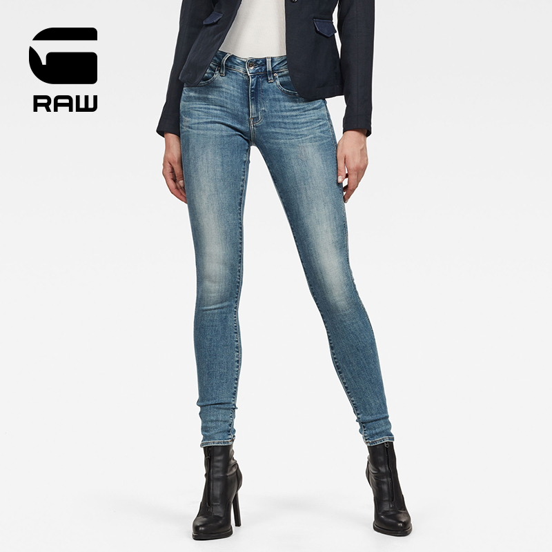 G-STAR RAW autumn ladies fashion slim Midge pull chain WMN tight skinny jeans D05281