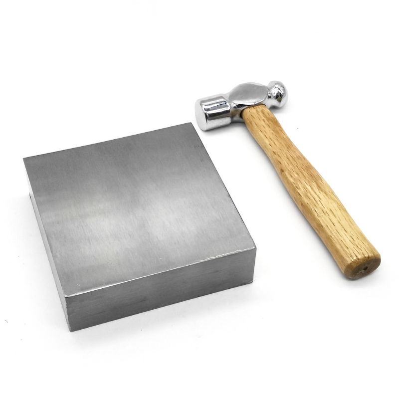 Rust-proof square beating iron block of iron handle log hammerhammer flat copper wire gold and silver wire ring pointing duck