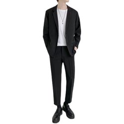 ຊຸດເສື້ອກັນໜາວແບບກະທັນຫັນສູງພາກຮຽນ spring ພາສາເກົາຫຼີຂອງຜູ້ຊາຍແບບວ່າງໆ ruffian handsome ອ່ອນໆ trendy ຄຸ້ນເຄີຍຊຸດ summer suit suit