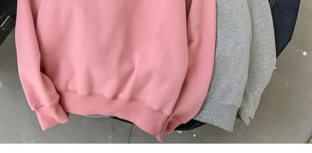 Mùa thu và mùa đông hoang dã áo len dài tay áo thun nam lỏng lẻo cộng với nhung ấm áp đáy quần Hàn Quốc hoodie nam