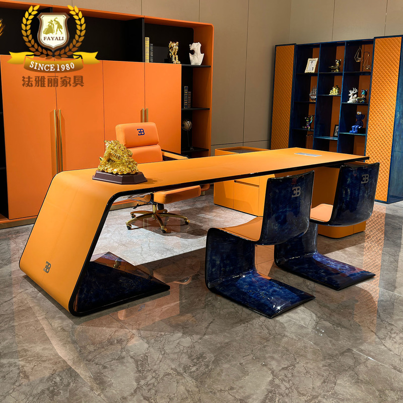 Bugatti Desk Ceo Desk Light Luxury Corner Boss Desk High-End Simple Writing Desk Designer Computer Desk