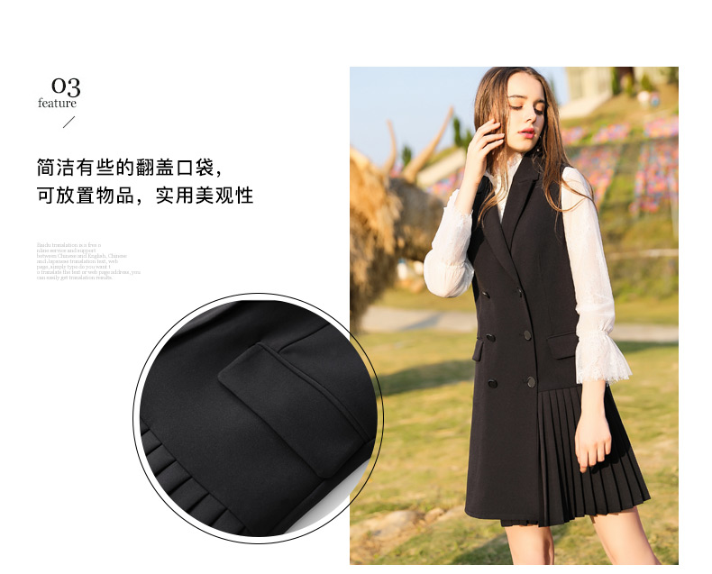 ZK đen không tay phù hợp với áo vest vest nữ slim slim dài vest nữ 2018 mùa xuân và mùa thu mới áo blazer nữ