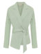 BBLLUUEE/粉蓝衣橱时尚不对称廓形短外套女2025夏装牛油果绿西装
