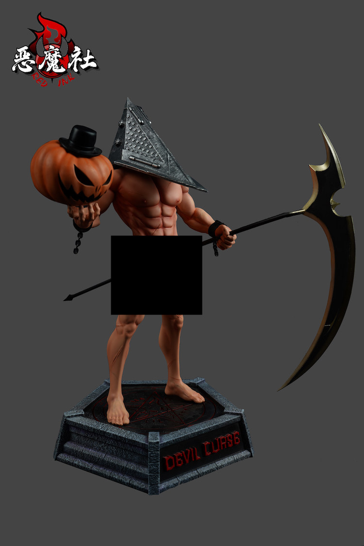 Devil Studio Pyramid Head Resin Model In Stock 1/6 pumpkin head