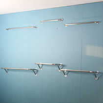Clothing Store Upper Wall Hanger Shelving Shelves Silver matt Hanging Side Rack Round Pipe Brief Hanging Clothes Pole Shelf