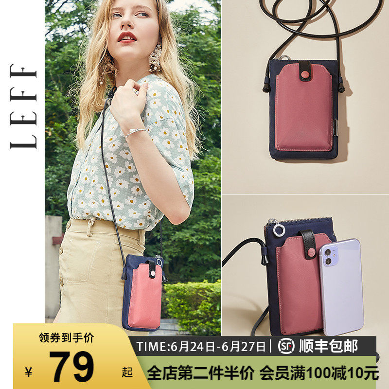 Leifnylon Mobile Phone Bag Lady 2022 New Oxford Canvas Slanted Satchel Light Mini Small Bag Mobile Phone Bag