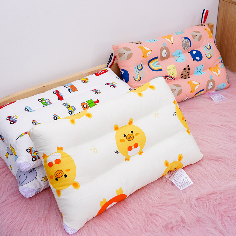 Kindergarten pillow full cotton washable 1-9 children pillow core cute animal cartoon pure cotton stereotyped neck and breathable