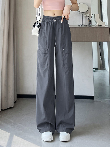 Girls' Summer Cargo Pants Thin Style 2026 New Model Big Girl Casual Pants Youth Straight-Leg Pants Summer Fashion