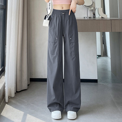 Girls' Summer Cargo Pants Thin Style 2026 New Model Big Girl Casual Pants Youth Straight-Leg Pants Summer Fashion — 1