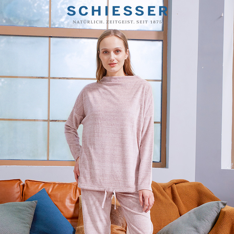 SCHIESSER Shuya ladies cotton long-sleeved trousers can wear pajamas casual home wear set 16244