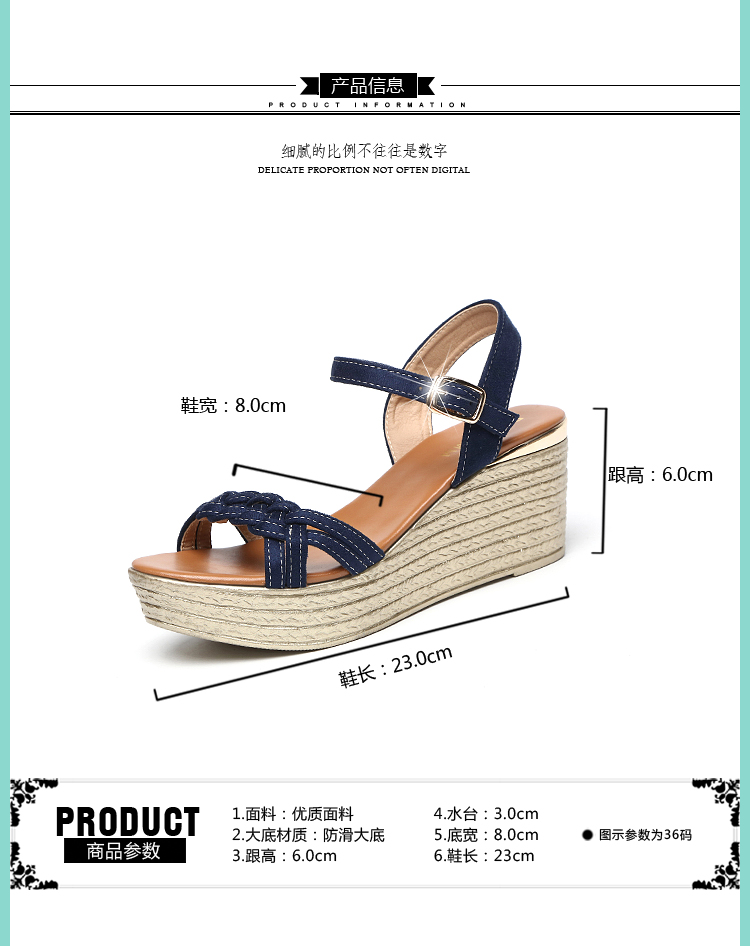 Belle pha lê khách mùa hè mới muffin dép nữ bohemian nền tảng cao gót giày của phụ nữ với dép nêm giày sandal nữ