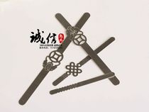 Boutique Stainless Steel Fixed Cage Bottom With Clip Bottom Hairpin Red Sub embroidered Hundred Spirits Painting Brow Brow Three Models