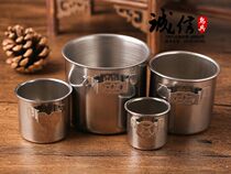 Wax-bred Sycamore parrot stainless steel bowl water Cup bird food slot box tank bird cup drinking water fountain worm Bowl