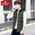 Vest nam phiên bản Hàn Quốc của xu hướng đẹp trai mùa thu đông xuống áo khoác cotton độn áo vest nam vest giản dị cỡ lớn vest nam áo ba lỗ gym Áo vest cotton