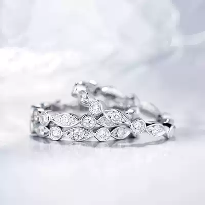 Zhongtan famous watch diamond The only one in my eyes is you 18K gold diamond ring Famous watch diamond row ring can be stacked