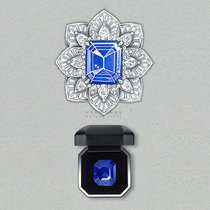 Zhongtang language Sapphire tanzanite New 18k diamond-studded gem ring pendant earring necklace