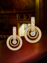 China-Tanzania watches drill Golden GIA 1 karat diamond ear shoot yellow 18K gold diamond earrings a multi-wear