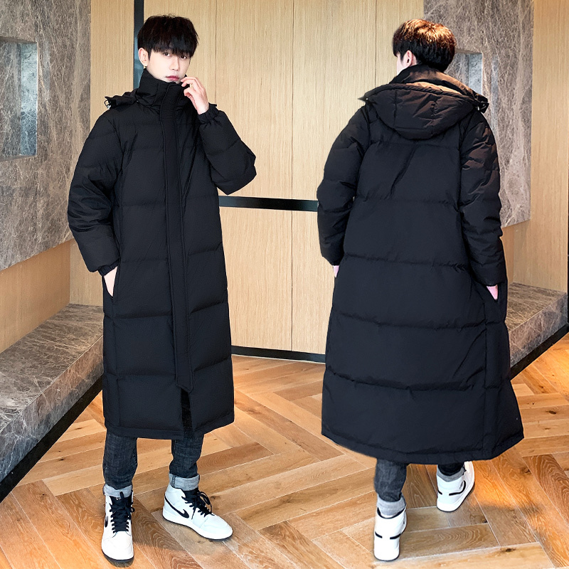 2026 New Korean Style National Trend Couple's down Jacket, Women's Over-The-Knee Extra-Long Style, Men's Thickened Plus-Size Winter Couple's Coat
