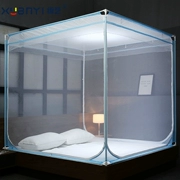 Cửa lưới chống muỗi ba cánh vuông hàng đầu kiểu công chúa đơn giản 1,5 m 1,8m giường đôi nhà yurt giường - Lưới chống muỗi