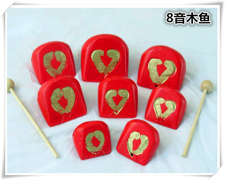 Percussion instrument Orf Kindergarten Yi Pre - Chi Taught 8 tone wood fish 4 tone wood fish eight - tone wood fish albow